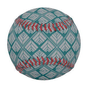 Quadrat Leaf Muster Aquamarin neutral Baseball
