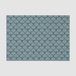 Quadrat Leaf Muster Aquamarin neutral Seidenpapier