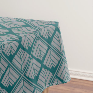 Quadrat Leaf Muster Aquamarin neutral Tischdecke
