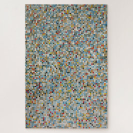 Quadrat Mosaik Mehrfarbiges Fliesenmuster (Foto) Puzzle