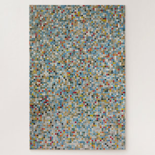 Quadrat Mosaik Mehrfarbiges Fliesenmuster (Foto) Puzzle