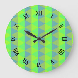 Quadrat-Muster Große Wanduhr