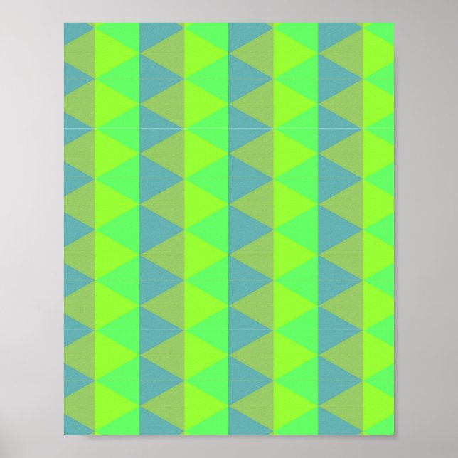 Quadrat-Muster Poster (Vorne)