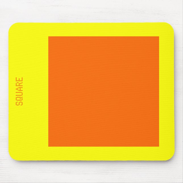 Quadrat - orange und gelb mousepad (Vorne)