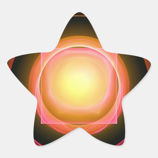 Quadrat-Peg im runden Loch Stern-Aufkleber (Vorderseite)