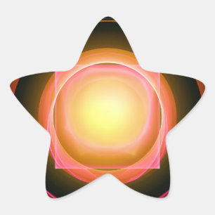 Quadrat-Peg im runden Loch Stern-Aufkleber