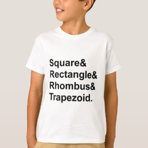 Quadrat Rechteck Raute Trapezoid   Vierecke T-Shirt