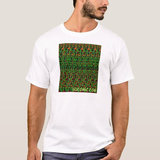 QUADRAT-Stereogramm T-Shirt (Vorderseite)