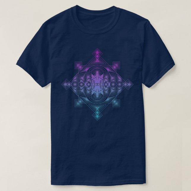 Quadrat Superkammern Gradient T-Shirt (Design vorne)