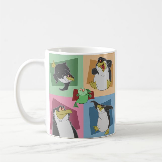 Quadrat-Tasse des Penguin-4 Kaffeetasse (Links)