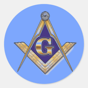 Quadrat-und Kompass-Aufkleber Runder Aufkleber