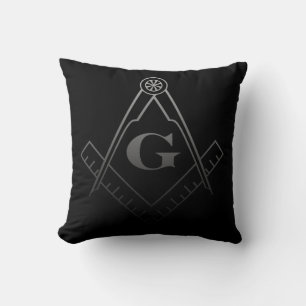 Quadrat und Kompass mit Inset G Kissen