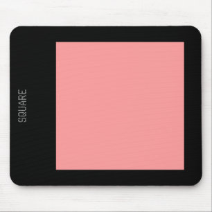 Quadrat - Weich rosa und schwarz Mousepad