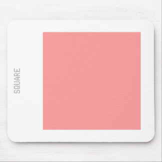 Quadrat - Weich rosa und weiß Mousepad