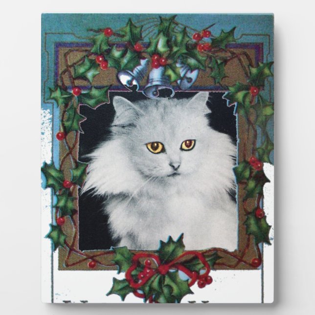 QUADRATCHRISTMAS MIT HOLLYBERRIEN UND BELLS FOTOPLATTE (Vorderseite)