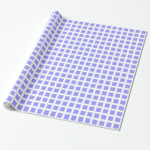 Quadrate 02 - Pastellblau auf Weiß Geschenkpapier