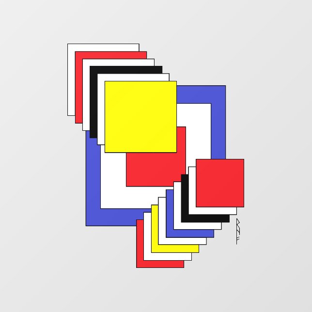 Quadrate Abstrakt Fensteraufkleber (Blatt)