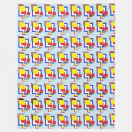 Quadrate Abstrakt Fleecedecke