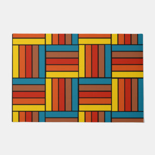 Quadrate der 70er Jahre Fußmatte