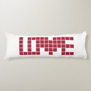 Quadrate der niedlichen roten Liebe Seitenschläferkissen