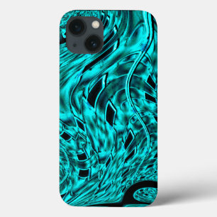 Quadrate gespiegelt in zyanischer oder blauer Farb Case-Mate iPhone Hülle