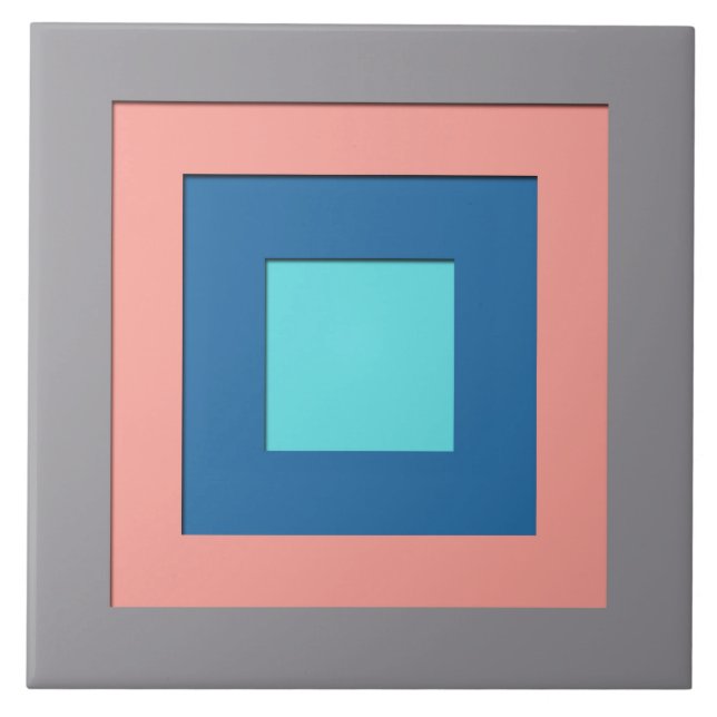 Quadrate in der Mitte des Jahrhunderts - grau, pfi Fliese (Vorderseite)