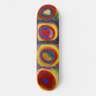 Quadrate mit konzentrischen Kreisen 1 Kandinsky Skateboard
