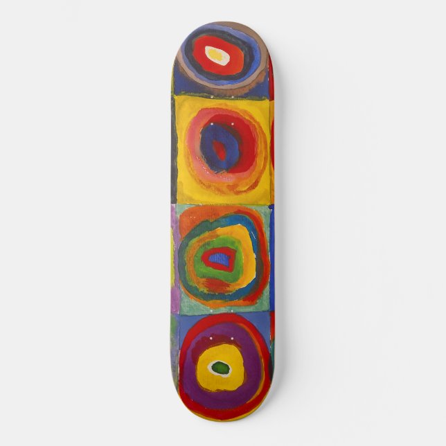 Quadrate mit konzentrischen Kreisen 2 | Kandinsky  Skateboard (Vorderseite)
