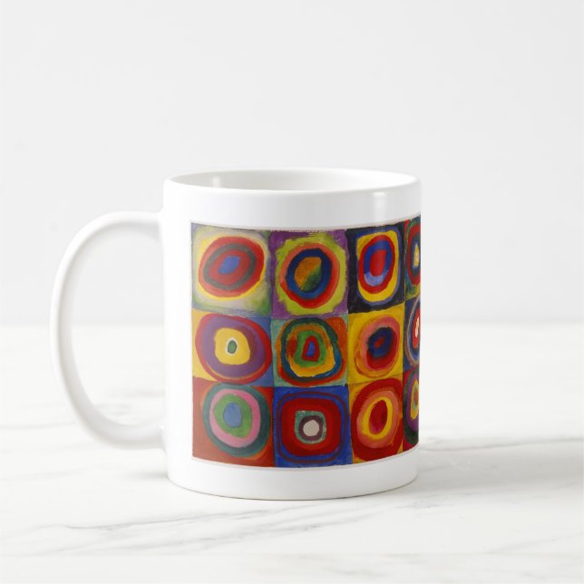 Quadrate mit konzentrischen Kreisen Kaffeetasse (Links)