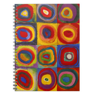 Quadrate mit konzentrischen Kreisen Kandinsky Notizblock
