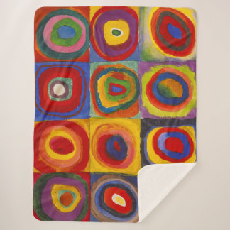 Quadrate mit konzentrischen Kreisen | Kandinsky | Sherpadecke