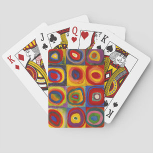 Quadrate mit konzentrischen Kreisen Kandinsky Spielkarten