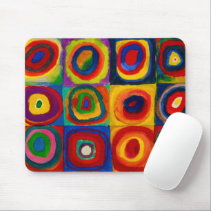 Quadrate mit Kreisen, Abstrakt, Wassis Kandinsky Mousepad