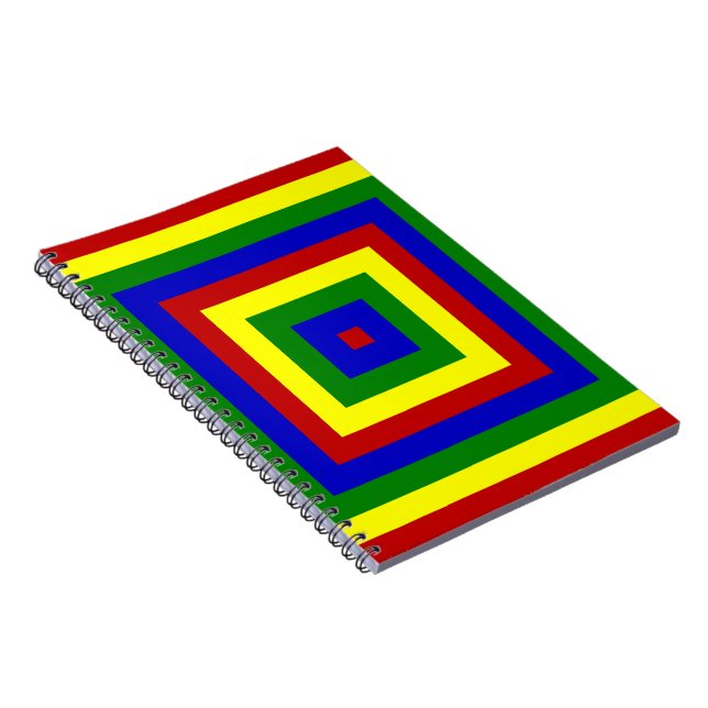 Quadrate mit Primärfarben Notizblock (Rechte Seite)