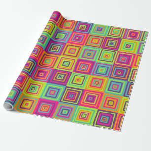 Quadrate-Muster Geschenkpapier