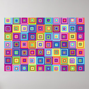 Quadrate-Muster Poster