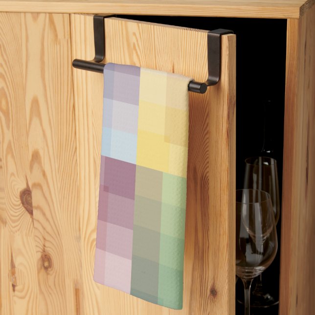 Quadrate, Quadrate und weitere Quadrate, Geschirrtuch (Drittel gefaltet)