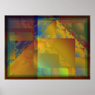 Quadrate und Dreiecke Poster