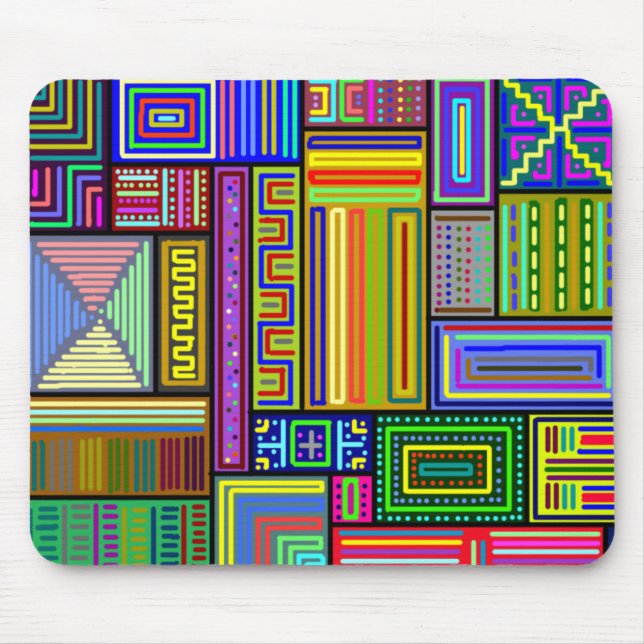 Quadrate und Rechtecke mousepad mehrfarbig (Vorne)