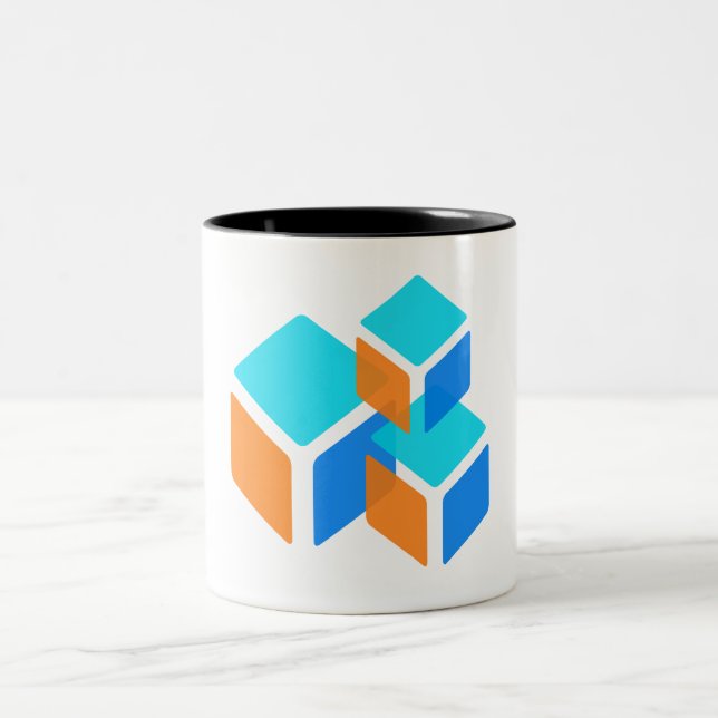 Quadrate Zweifarbige Tasse (Mittel)