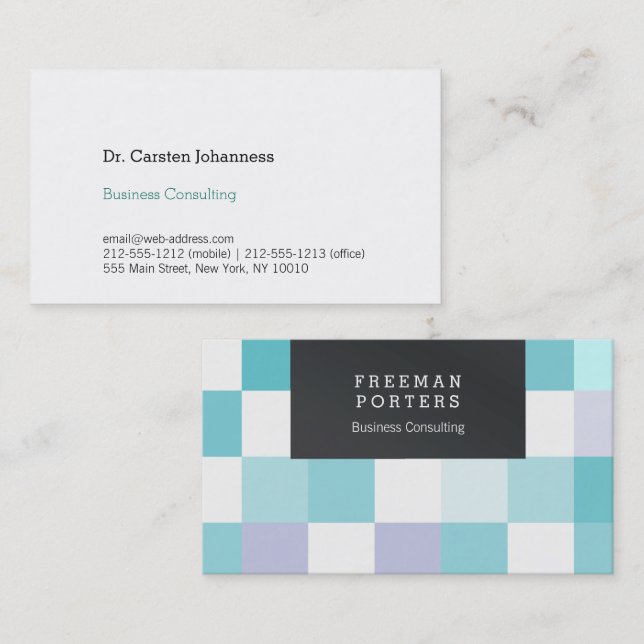 Quadratisch, elegant und klar visitenkarte