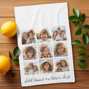 Quadratische Collage des Foto-9 - Schwarzweiss Handtuch