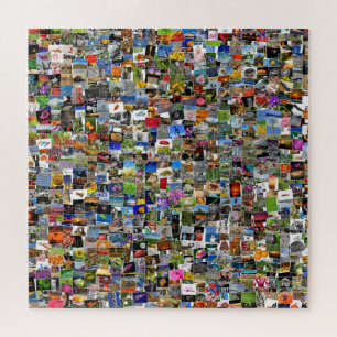 quadratische Collage von Fotos und Bildgestaltung, Puzzle