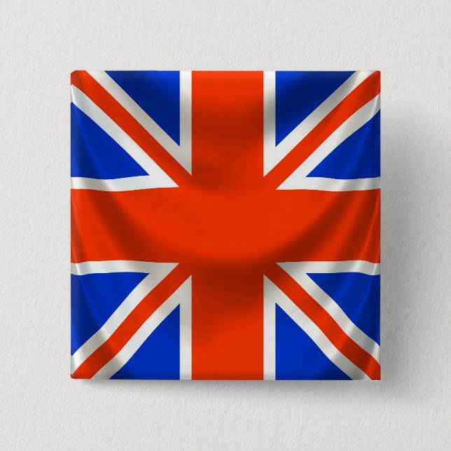 quadratische englische Flagge Button (Vorderseite)