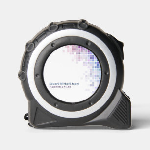 quadratische Fliesen, Fußboden, Flieseninstallateu Maßband