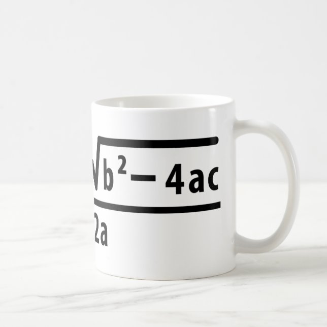 quadratische Formel Kaffeetasse (Rechts)