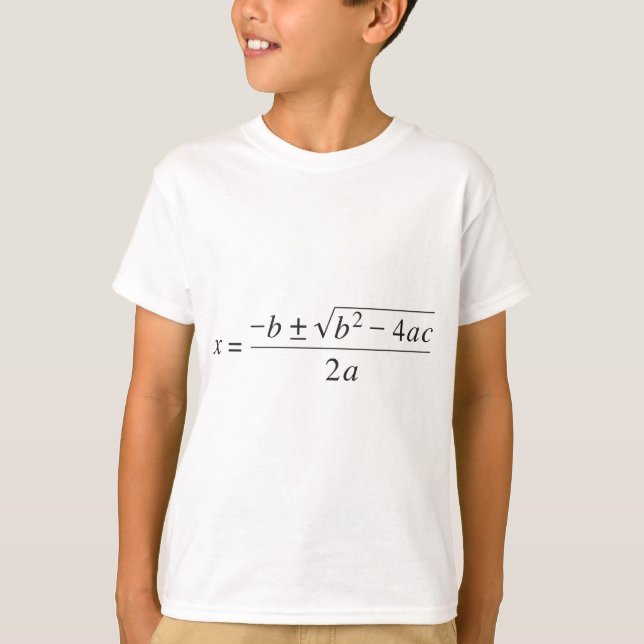 quadratische Formel T-Shirt (Vorderseite)