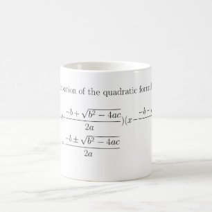 Quadratische Formel-Tasse Mathe Tasse