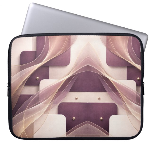 Quadratische Formen AI-Kunst  Laptopschutzhülle (Vorderseite)