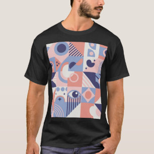 quadratische Formen: Geometrisches Abstraktes Mosa T-Shirt